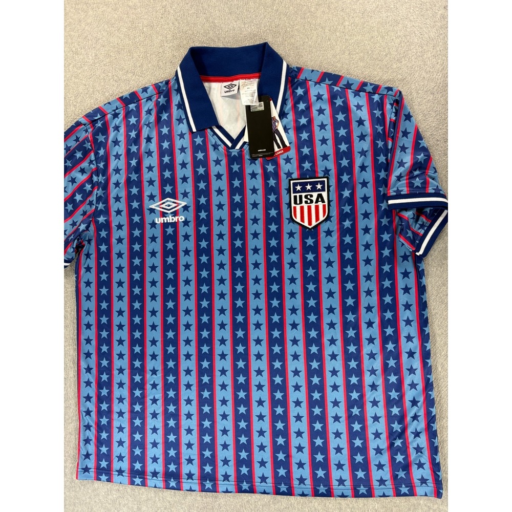 USA Soccer National Team Umbro Stitched Soccer Jersey (Men's XL) Blue